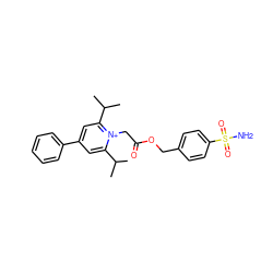 CC(C)c1cc(-c2ccccc2)cc(C(C)C)[n+]1CC(=O)OCc1ccc(S(N)(=O)=O)cc1 ZINC000013804458