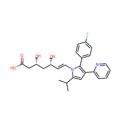 CC(C)c1cc(-c2ccccn2)c(-c2ccc(F)cc2)n1/C=C/[C@@H](O)C[C@@H](O)CC(=O)O ZINC000028332434