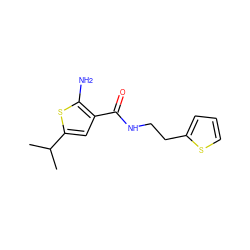 CC(C)c1cc(C(=O)NCCc2cccs2)c(N)s1 ZINC000100615564