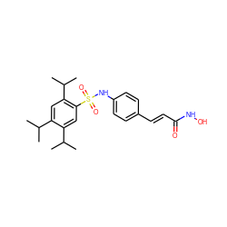 CC(C)c1cc(C(C)C)c(S(=O)(=O)Nc2ccc(/C=C/C(=O)NO)cc2)cc1C(C)C ZINC000026720748