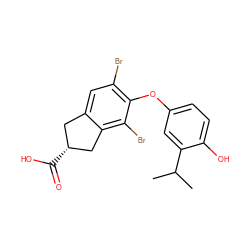 CC(C)c1cc(Oc2c(Br)cc3c(c2Br)C[C@H](C(=O)O)C3)ccc1O ZINC000028571947