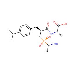 CC(C)c1ccc(C[C@H](C[P@](=O)(O)[C@@H](C)N)C(=O)N[C@@H](C)C(=O)O)cc1 ZINC000013807173