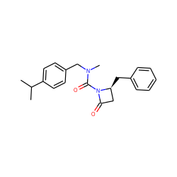 CC(C)c1ccc(CN(C)C(=O)N2C(=O)C[C@@H]2Cc2ccccc2)cc1 ZINC000013780498