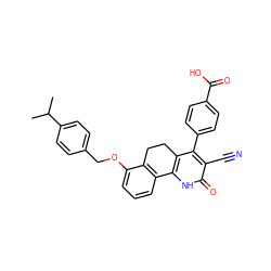 CC(C)c1ccc(COc2cccc3c2CCc2c-3[nH]c(=O)c(C#N)c2-c2ccc(C(=O)O)cc2)cc1 ZINC000299856817