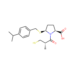 CC(C)c1ccc(CS[C@H]2CC[C@@H](C(=O)O)N2C(=O)[C@H](C)CS)cc1 ZINC000040980689