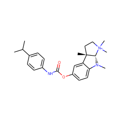 CC(C)c1ccc(NC(=O)Oc2ccc3c(c2)[C@]2(C)CC[N+](C)(C)[C@@H]2N3C)cc1 ZINC000053230573