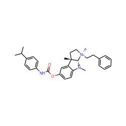 CC(C)c1ccc(NC(=O)Oc2ccc3c(c2)[C@]2(C)CC[N@@+](C)(CCc4ccccc4)[C@@H]2N3C)cc1 ZINC000253806884