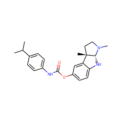 CC(C)c1ccc(NC(=O)Oc2ccc3c(c2)[C@]2(C)CCN(C)[C@@H]2N3)cc1 ZINC000013797553