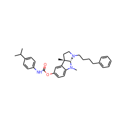 CC(C)c1ccc(NC(=O)Oc2ccc3c(c2)[C@]2(C)CCN(CCCCc4ccccc4)[C@@H]2N3C)cc1 ZINC000049054843