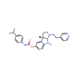 CC(C)c1ccc(NC(=O)Oc2ccc3c(c2)[C@]2(C)CCN(CCc4ccncc4)[C@@H]2N3C)cc1 ZINC000049034168