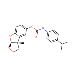 CC(C)c1ccc(NC(=O)Oc2ccc3c(c2)[C@]2(C)CCO[C@H]2O3)cc1 ZINC000013609169