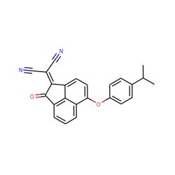 CC(C)c1ccc(Oc2ccc3c4c(cccc24)C(=O)C3=C(C#N)C#N)cc1 ZINC000095591519