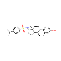 CC(C)c1ccc(S(=O)(=O)N[C@H]2CC[C@H]3[C@@H]4CCc5cc(O)ccc5[C@H]4CC[C@]23C)cc1 ZINC000082149132