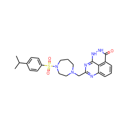 CC(C)c1ccc(S(=O)(=O)N2CCCN(Cc3nc4cccc5c(=O)[nH][nH]c(n3)c45)CC2)cc1 ZINC000059279944