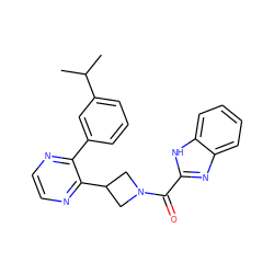 CC(C)c1cccc(-c2nccnc2C2CN(C(=O)c3nc4ccccc4[nH]3)C2)c1 ZINC000140126774