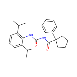 CC(C)c1cccc(C(C)C)c1NC(=O)NC(=O)C1(c2ccccc2)CCCC1 ZINC000013833504