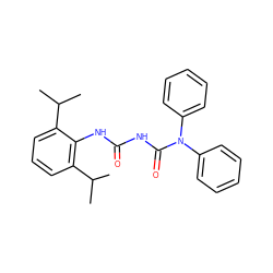 CC(C)c1cccc(C(C)C)c1NC(=O)NC(=O)N(c1ccccc1)c1ccccc1 ZINC000013738000