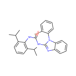 CC(C)c1cccc(C(C)C)c1NC(=O)Nc1nc2ccccc2n1-c1ccccc1Br ZINC000029486672