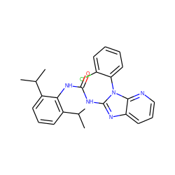 CC(C)c1cccc(C(C)C)c1NC(=O)Nc1nc2cccnc2n1-c1ccccc1Cl ZINC000029547205