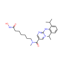 CC(C)c1cccc(C(C)C)c1Nc1ncc(C(=O)N(C)CCCCCCC(=O)NO)cn1 ZINC000118368922