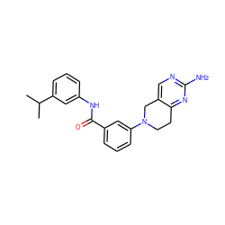 CC(C)c1cccc(NC(=O)c2cccc(N3CCc4nc(N)ncc4C3)c2)c1 ZINC000169710039