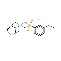 CC(C)c1cccc(OCCN2[C@H]3CC[C@H]2CC(NS(=O)(=O)c2cc(F)ccc2F)C3)c1 ZINC000653695823