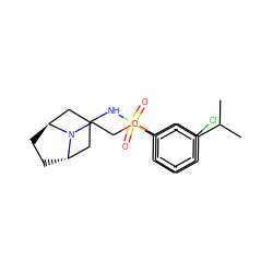 CC(C)c1cccc(OCCN2[C@H]3CC[C@H]2CC(NS(=O)(=O)c2cccc(Cl)c2)C3)c1 ZINC000653687065