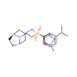 CC(C)c1cccc(OCCN2[C@H]3CC[C@H]2CC(NS(=O)(=O)c2cnn(C)c2)C3)c1 ZINC000653695846