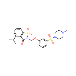 CC(C)c1cccc2c1C(=O)N(COc1cccc(S(=O)(=O)N3CCN(C)CC3)c1)S2(=O)=O ZINC000026944050