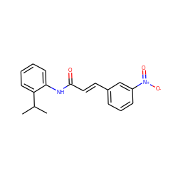 CC(C)c1ccccc1NC(=O)/C=C/c1cccc([N+](=O)[O-])c1 ZINC000002748304