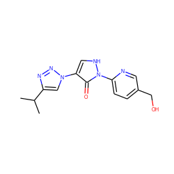 CC(C)c1cn(-c2c[nH]n(-c3ccc(CO)cn3)c2=O)nn1 ZINC000169005399