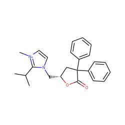 CC(C)c1n(C[C@@H]2CC(c3ccccc3)(c3ccccc3)C(=O)O2)cc[n+]1C ZINC000013651154