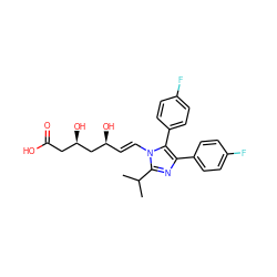 CC(C)c1nc(-c2ccc(F)cc2)c(-c2ccc(F)cc2)n1/C=C/[C@H](O)C[C@H](O)CC(=O)O ZINC000013833967