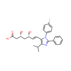 CC(C)c1nc(-c2ccccc2)n(-c2ccc(F)cc2)c1/C=C/[C@@H](O)C[C@@H](O)CC(=O)O ZINC000013833970