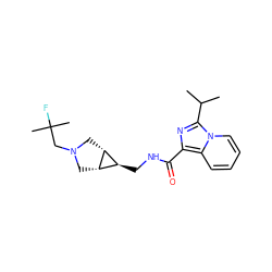 CC(C)c1nc(C(=O)NC[C@H]2[C@@H]3CN(CC(C)(C)F)C[C@H]23)c2ccccn12 ZINC000653790510