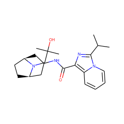 CC(C)c1nc(C(=O)NC2C[C@@H]3CC[C@H](C2)N3CC(C)(C)O)c2ccccn12 ZINC000653805028