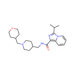 CC(C)c1nc(C(=O)NCC2CCN(CC3CCOCC3)CC2)c2ccccn12 ZINC000653788020