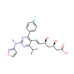 CC(C)c1nc(N(C)c2ccon2)nc(-c2ccc(F)cc2)c1/C=C/[C@@H](O)C[C@@H](O)CC(=O)O ZINC000014978011