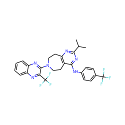 CC(C)c1nc2c(c(Nc3ccc(C(F)(F)F)cc3)n1)CCN(c1nc3ccccc3nc1C(F)(F)F)CC2 ZINC000169008804