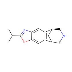 CC(C)c1nc2cc3c(cc2o1)[C@H]1CNC[C@H]3C1 ZINC000101058025