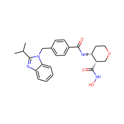 CC(C)c1nc2ccccc2n1Cc1ccc(C(=O)N[C@@H]2CCOC[C@@H]2C(=O)NO)cc1 ZINC000029038058