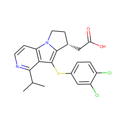 CC(C)c1nccc2c1c(Sc1ccc(Cl)c(Cl)c1)c1n2CC[C@@H]1CC(=O)O ZINC000096305020