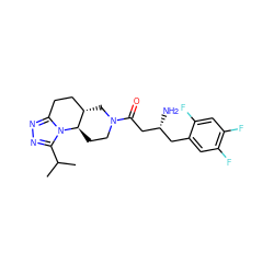 CC(C)c1nnc2n1[C@@H]1CCN(C(=O)C[C@H](N)Cc3cc(F)c(F)cc3F)C[C@H]1CC2 ZINC001772602888