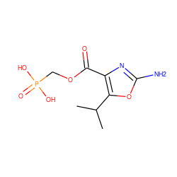 CC(C)c1oc(N)nc1C(=O)OCP(=O)(O)O ZINC000164596711