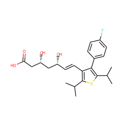 CC(C)c1sc(C(C)C)c(-c2ccc(F)cc2)c1/C=C/[C@@H](O)C[C@@H](O)CC(=O)O ZINC000002002065