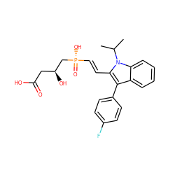 CC(C)n1c(/C=C/[P@](=O)(O)C[C@@H](O)CC(=O)O)c(-c2ccc(F)cc2)c2ccccc21 ZINC000026751124