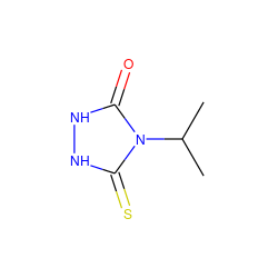 CC(C)n1c(=O)[nH][nH]c1=S ZINC000013658479