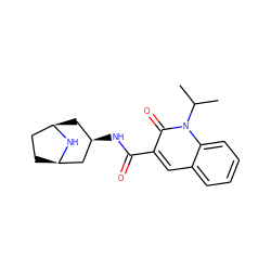 CC(C)n1c(=O)c(C(=O)N[C@@H]2C[C@@H]3CC[C@H](C2)N3)cc2ccccc21 ZINC000101806685