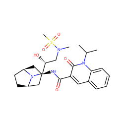 CC(C)n1c(=O)c(C(=O)N[C@@H]2C[C@@H]3CC[C@H](C2)N3C[C@H](O)CN(C)S(C)(=O)=O)cc2ccccc21 ZINC000101531638