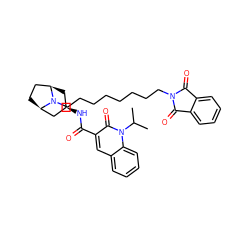 CC(C)n1c(=O)c(C(=O)N[C@@H]2C[C@@H]3CC[C@H](C2)N3CCCCCCCCN2C(=O)c3ccccc3C2=O)cc2ccccc21 ZINC000101792981